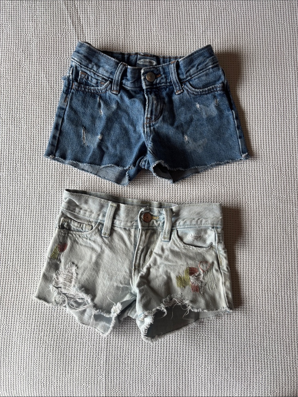 Old Navy Girls Denim Shorts Duo - Blue & Light Blue